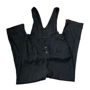 Emery Rose Black Corduroy Straight leg Jumpsuit Women's Size XL